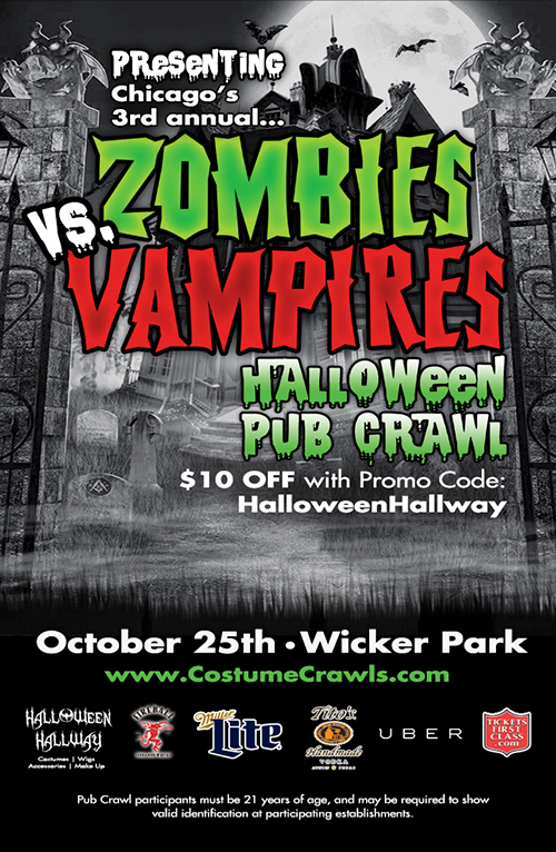 Zombies vs. Vampires Halloween Pub Crawl