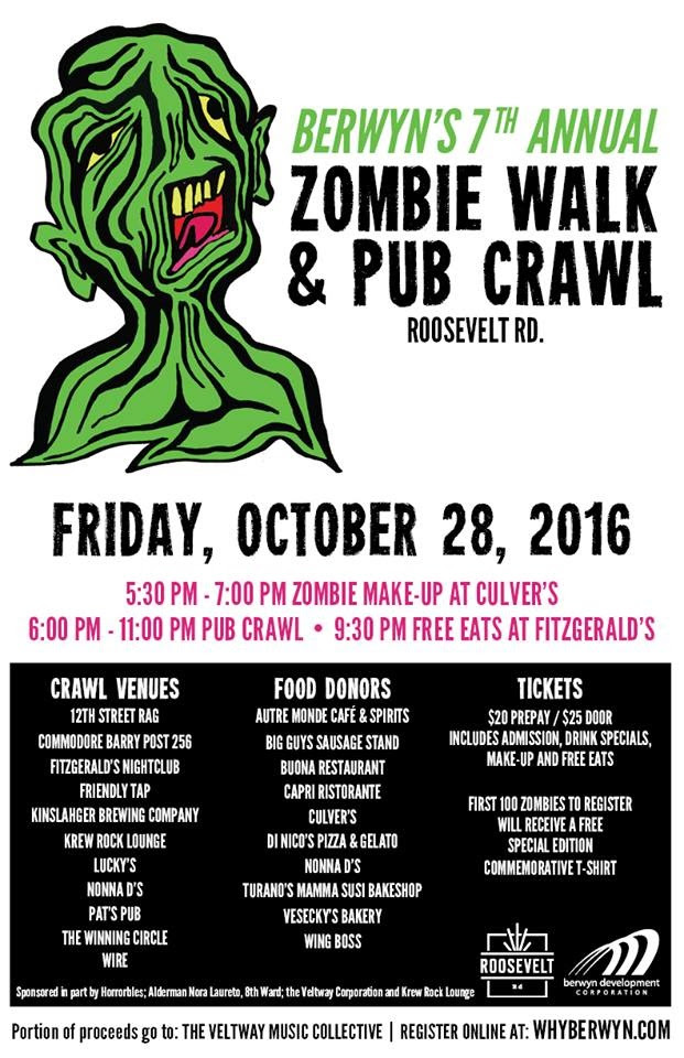 Berwyn's 7th Annual Zombie Walk & Pub Crawl